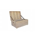 Rectangular chest Marina - rattan white brushed