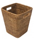 Wastepaper bin square Paul - rattan honey