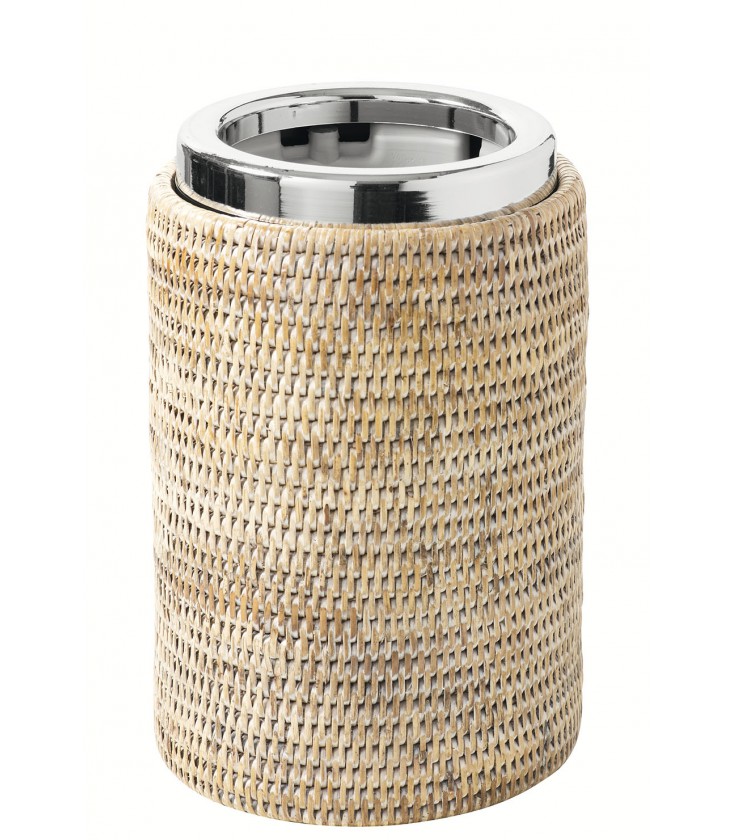 Cooler for bottle Gaven rattan white brushed