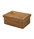 Box with lid Iris - rattan honey