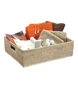 Bin-drawer Martin - rattan white brushed