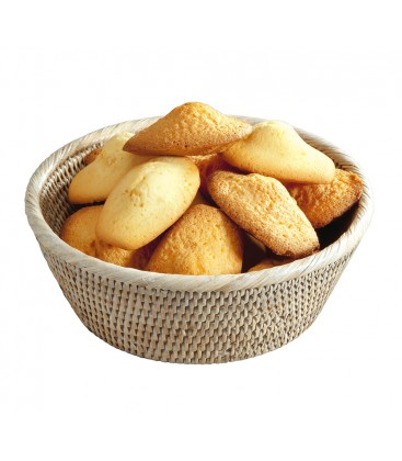 Bread basket round medium model - white brushed