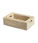 Set of 3 baskets Bastien - rattan white brushed