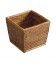 Trash square Manon, rattan honey