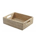 Bin-drawer Doma - rattan white brushed