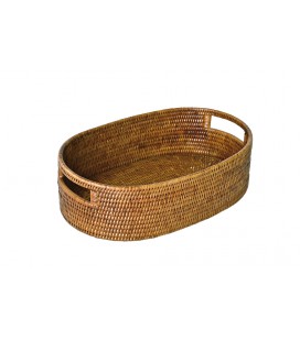 Oval basket Caitlin - rattan honey