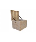 Safety deposit box reinforcements wood Sib - rattan white brushed