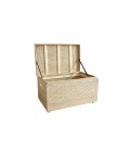 Safety deposit box reinforcements wood Connie - rattan white brushed