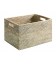 Bin storage rattan white brushed Océane