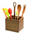 Range-utensils 4 boxes rattan Kami - colour honey