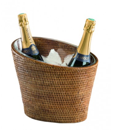 Champagne bucket rattan Clubbing - colours honey