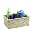 Locker rectangular natural rattan - Tasty colours white brushed