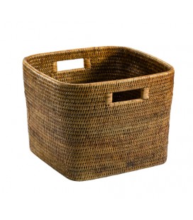 Basket square natural rattan - Cali colours honey