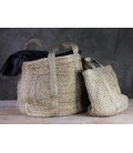 Storage basket in natural hemp (large)