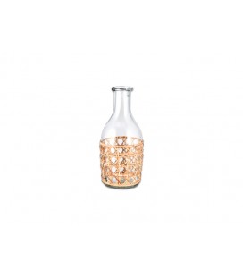 Carafe Uma Cane en verre et cannage osier