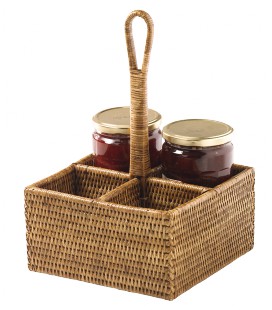 Porte-pots de confiture Régal - rotin miel